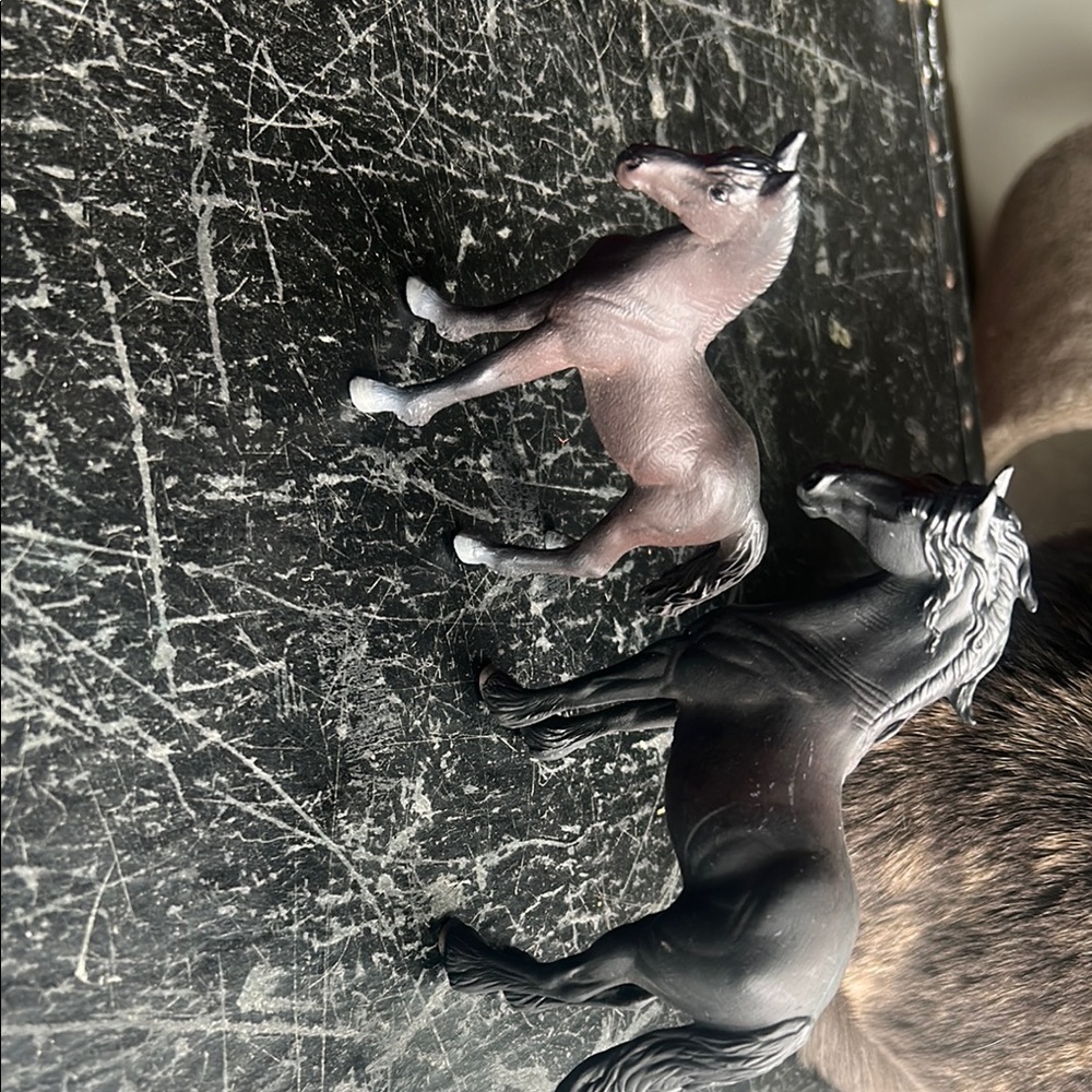 Collecta Friesian stallion and foal